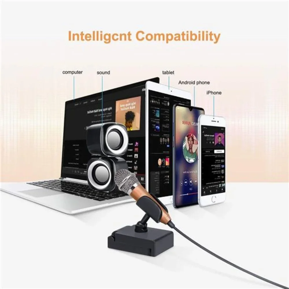 Mini Portable Vocal/Instrument Microphone for Mobile Phone Laptop Notebook Apple